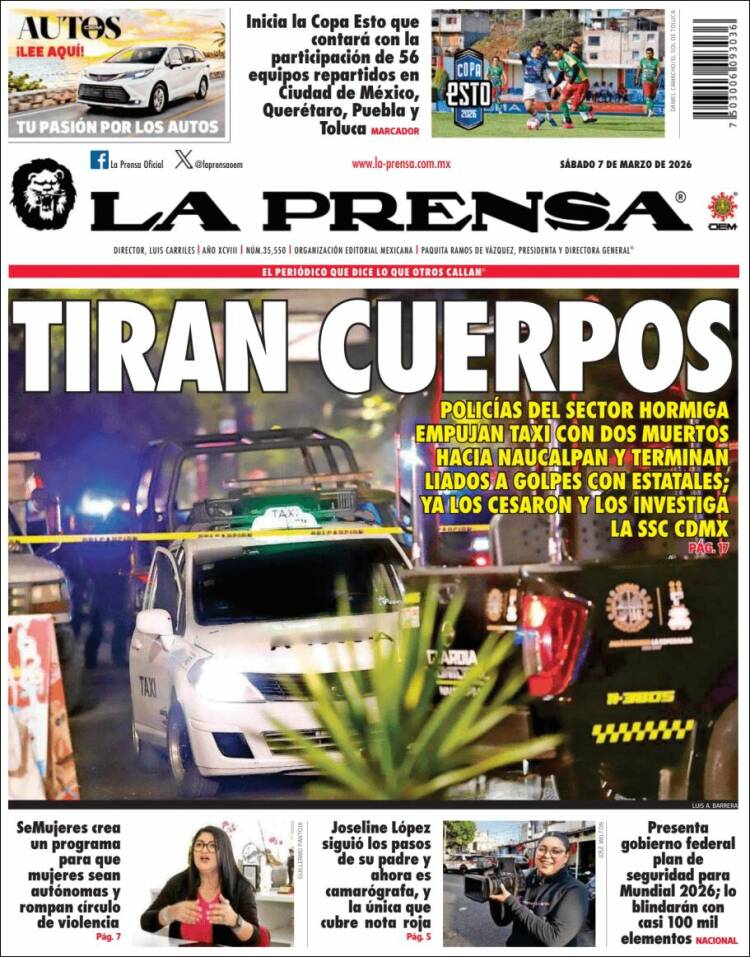 Portada de La Prensa (M&eacute;xico)