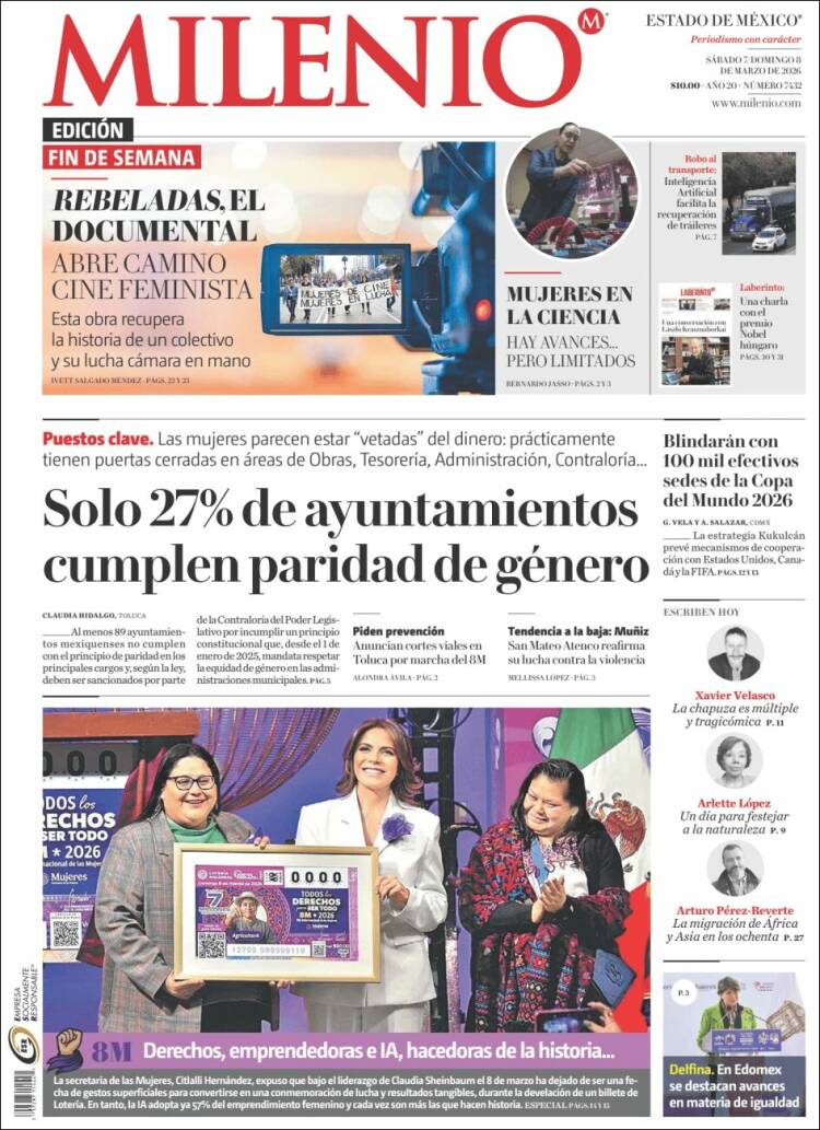 Portada de Milenio - Estado de México (M&eacute;xico)