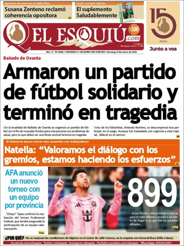 Portada de El Esquiu (Argentine)