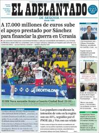 Portada de El Adelantado de Segovia (Espagne)