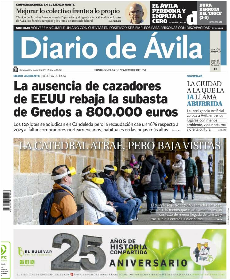 Portada de Diario de Ávila (Espagne)