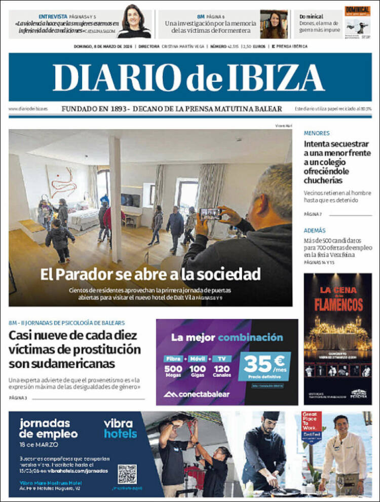Portada de Diario de Ibiza (Espagne)