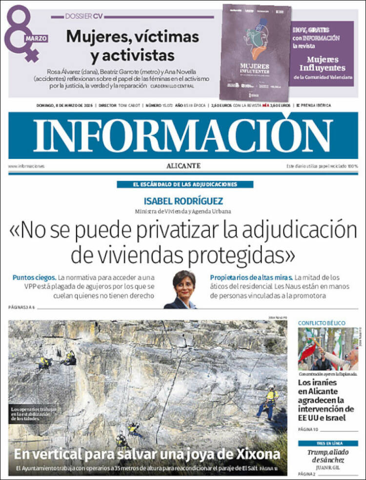 Portada de Diario Información (Espagne)