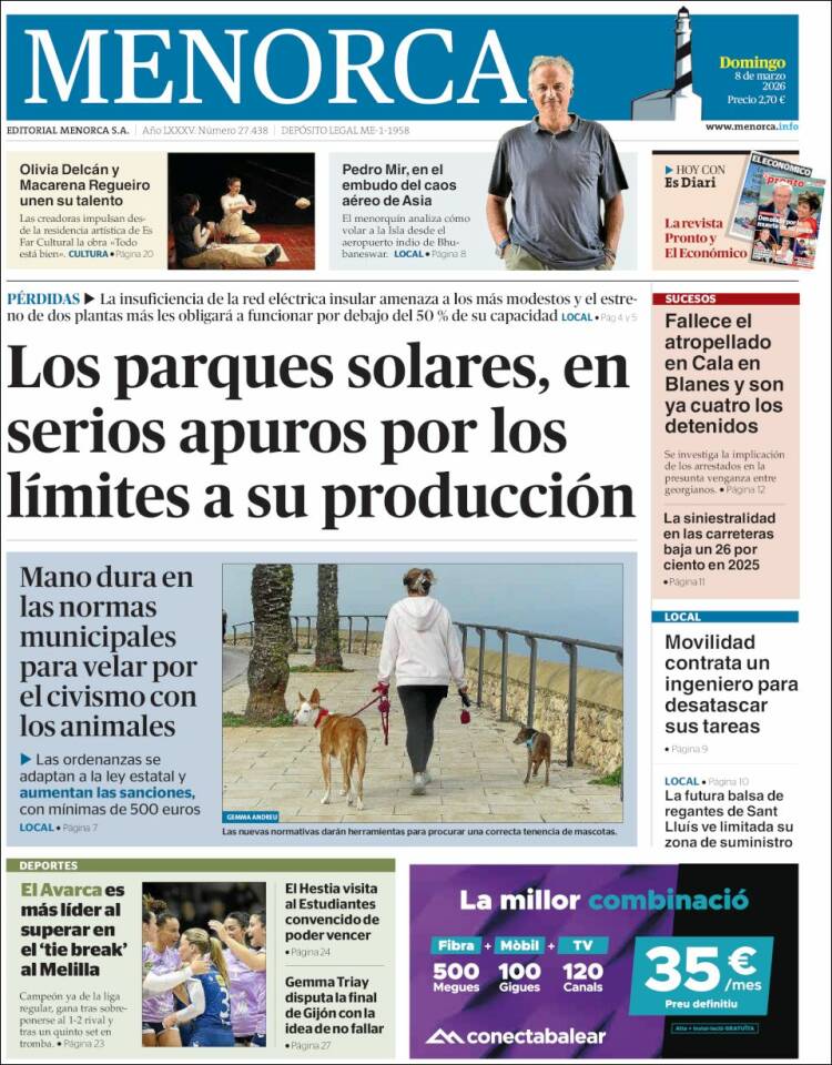 Portada de Menorca - Diario Insular (Espagne)