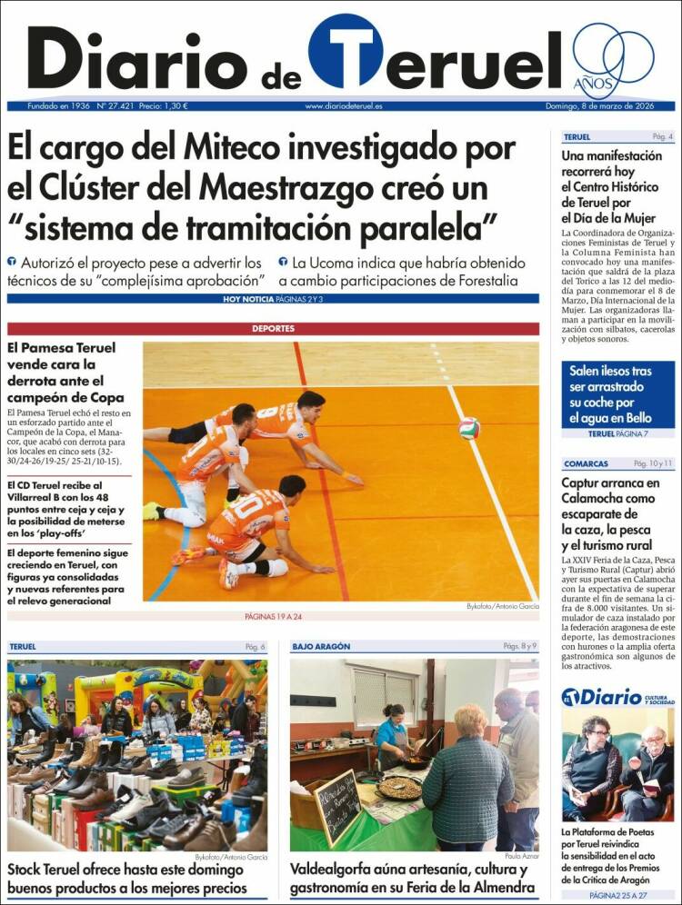Portada de Diario de Teruel (Espagne)