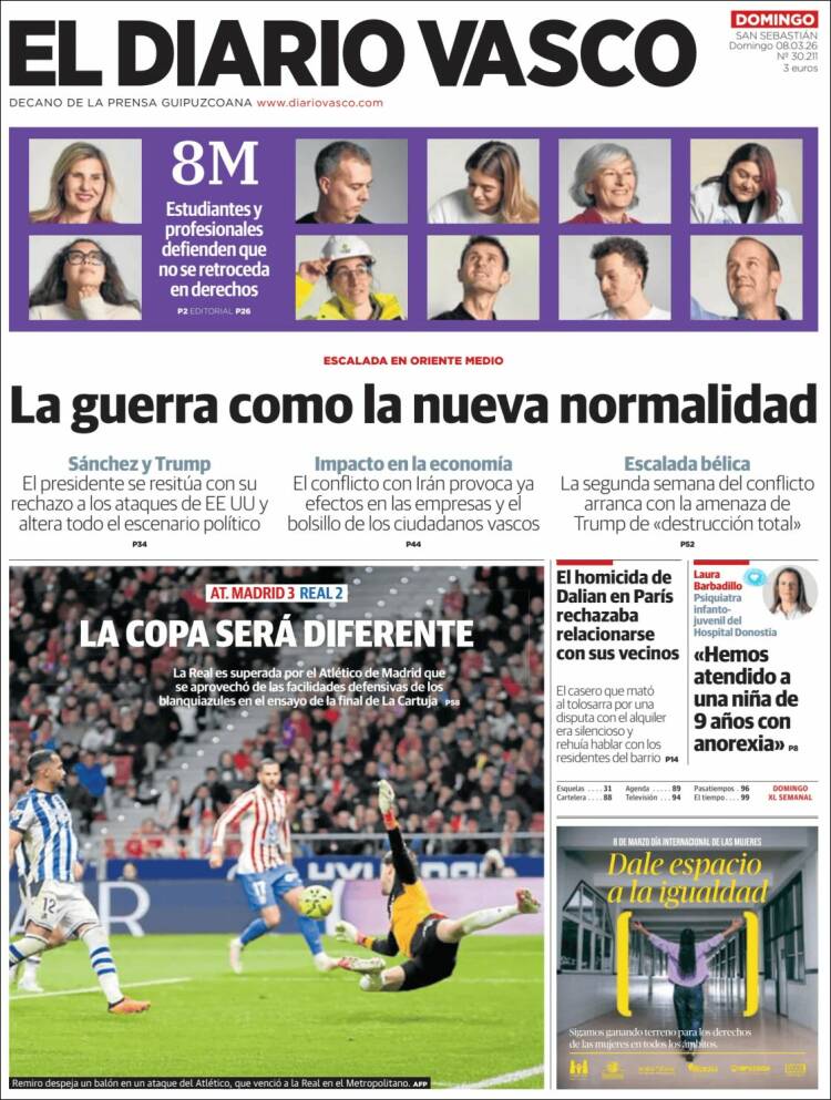 Portada de Diario Vasco (Espagne)