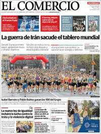 Portada de El Comercio - Gijón (Espagne)