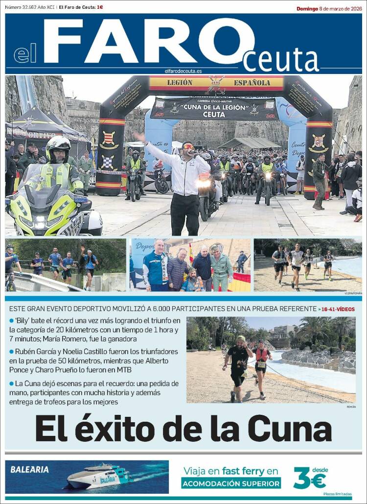 Portada de El Faro de Ceuta (Espagne)