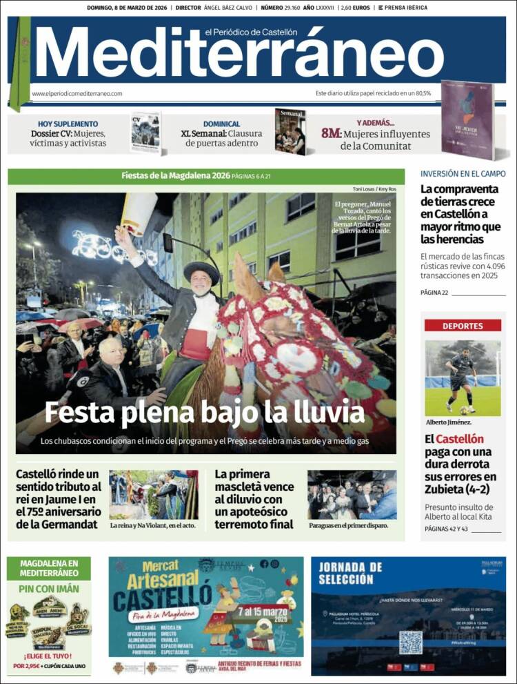 Portada de El Periódico Mediterraneo (Espagne)