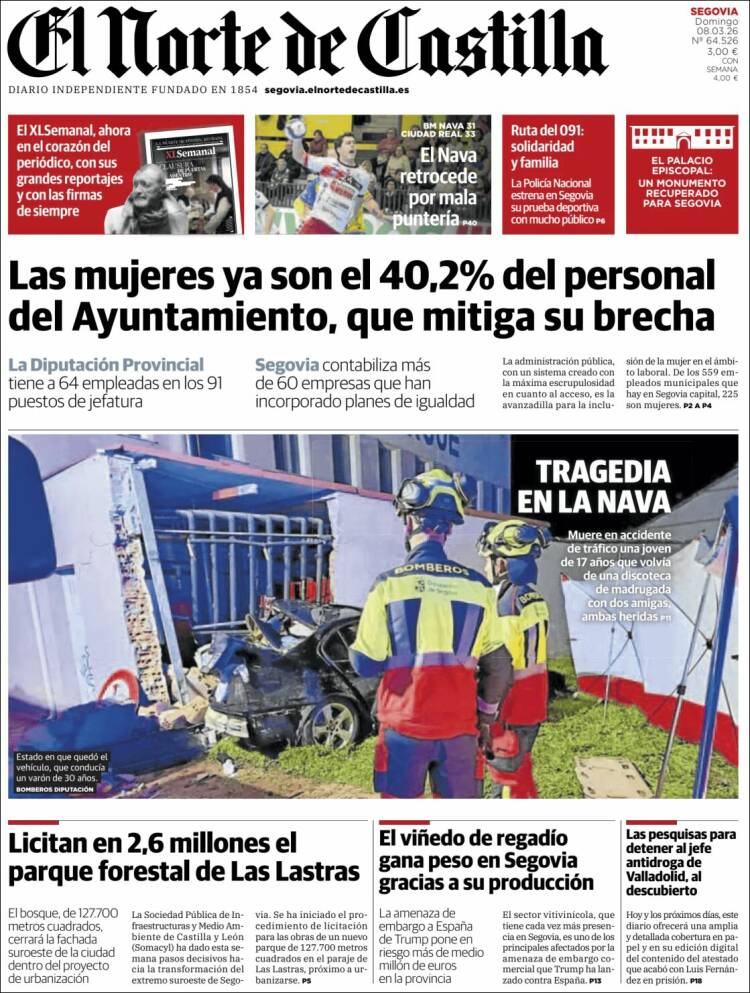 Portada de Norte de Castilla - Segovia (Espagne)