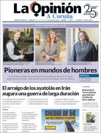 Portada de La Opinión de A Coruña (Espa&ntilde;a)