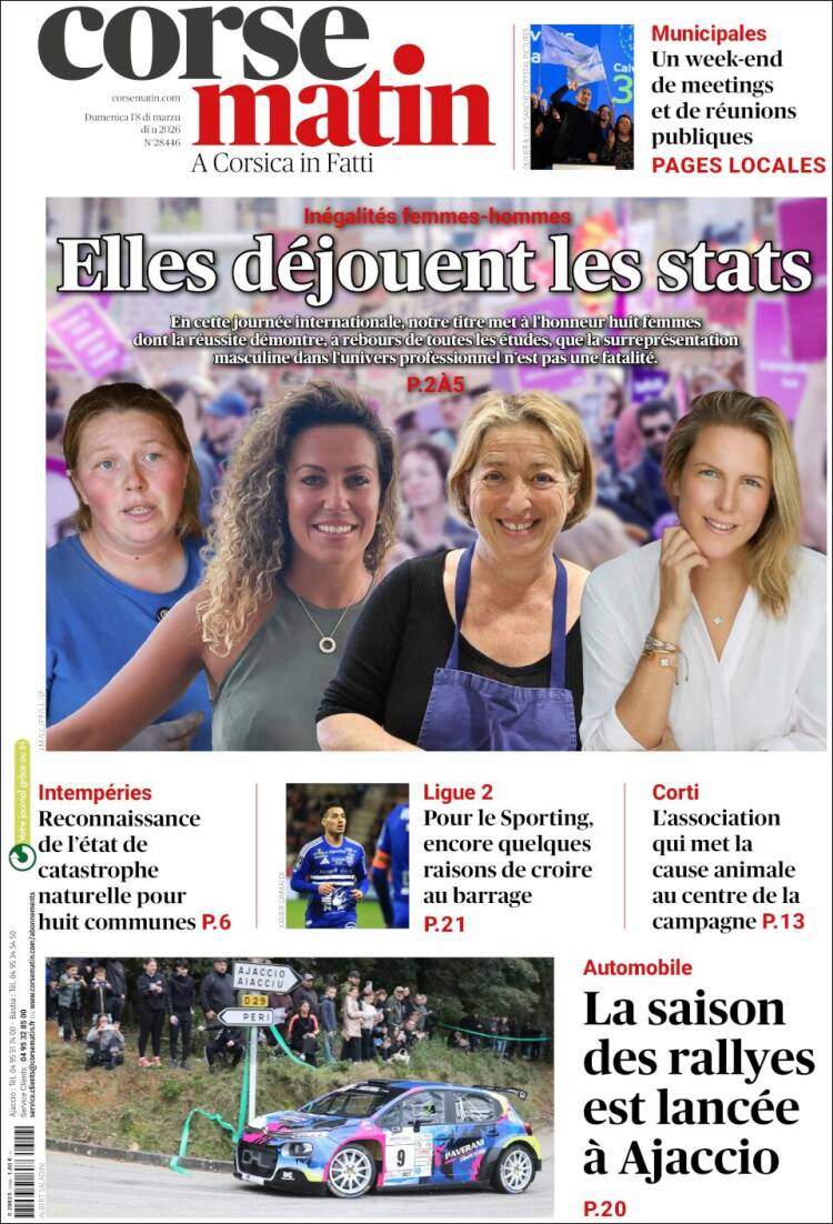 Portada de Corse-Matin (France)
