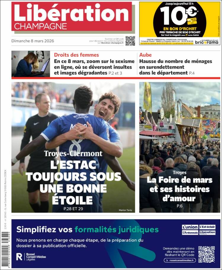Portada de Libération Champagne (France)