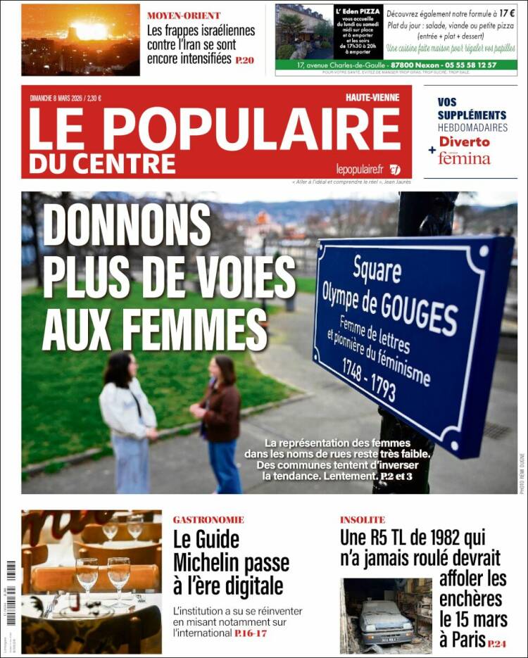 Portada de Le Populaire du Centre (France)