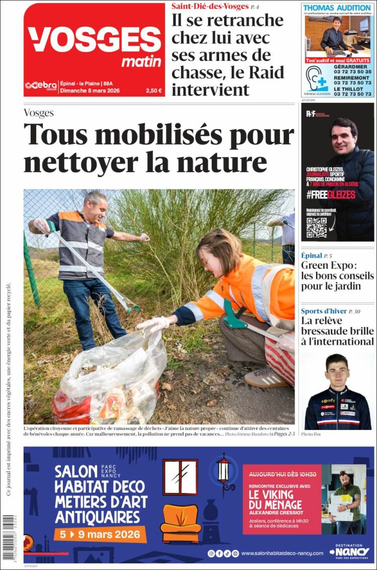 Portada de Vosges Matin (France)