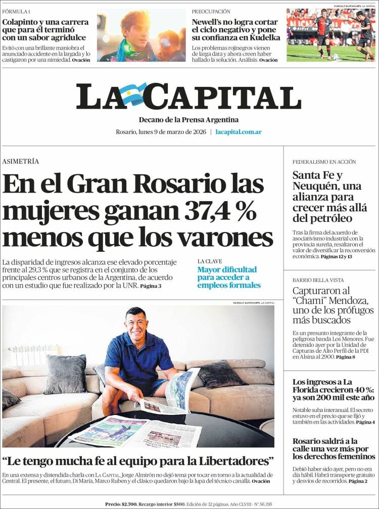 Portada de La Capital - Rosario (Argentine)