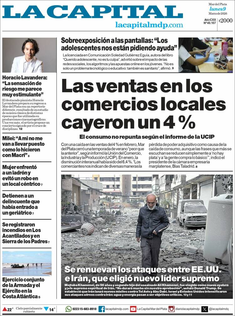 Portada de Diario La Capital - Mar del Plata (Argentina)