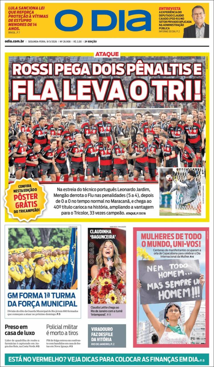 Portada de O Dia (Brasil)