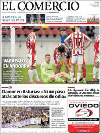 Portada de El Comercio - Gijón (Espagne)