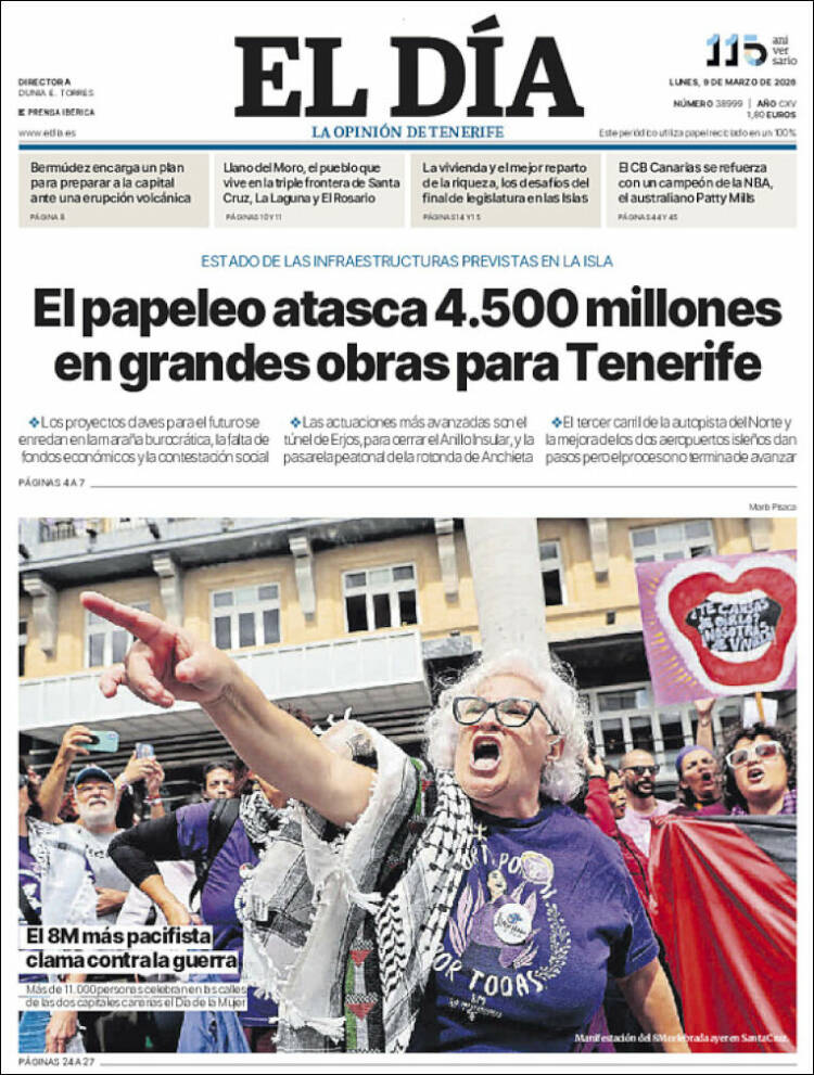 Portada de El Día (Espagne)