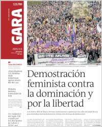 Portada de Gara (Espagne)