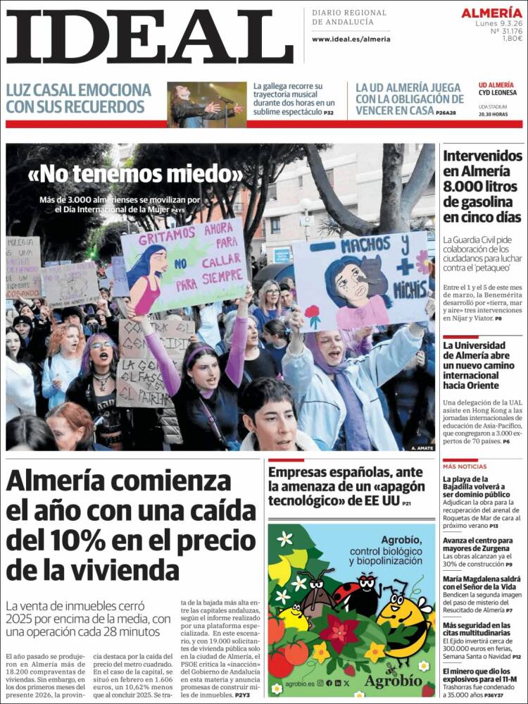 Portada de Ideal Almeria (Espagne)