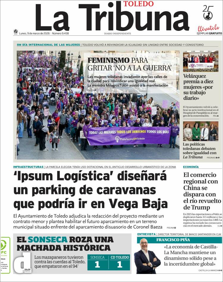 Portada de La Tribuna de Toledo (Espagne)