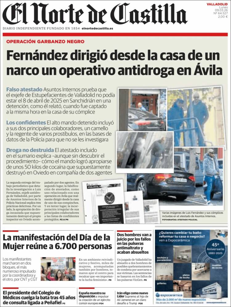 Portada de Norte de Castilla - Valladolid (Espagne)