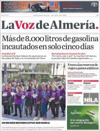 Portada de La Voz de Almería (Espagne)
