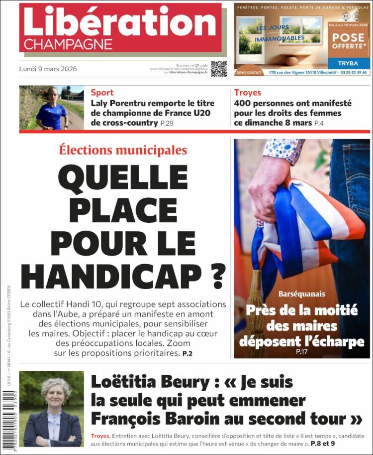Portada de Libération Champagne (France)