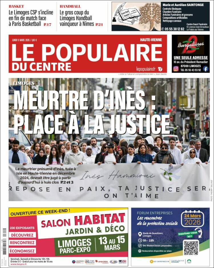 Portada de Le Populaire du Centre (France)