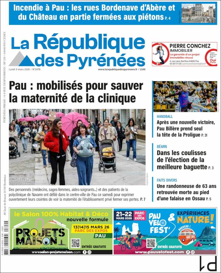 Portada de La République des Pyrénées (France)