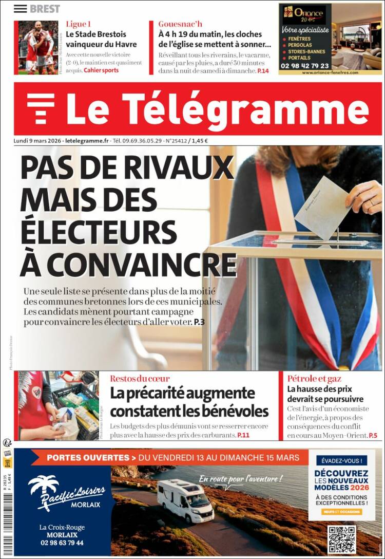 Portada de Télégramme (France)