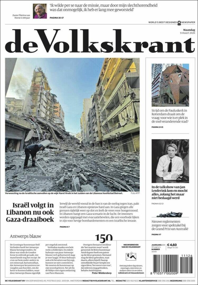 Portada de De Volkskrant (Netherlands)