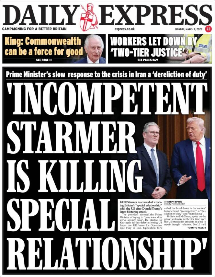 Portada de Daily Express (United Kingdom)