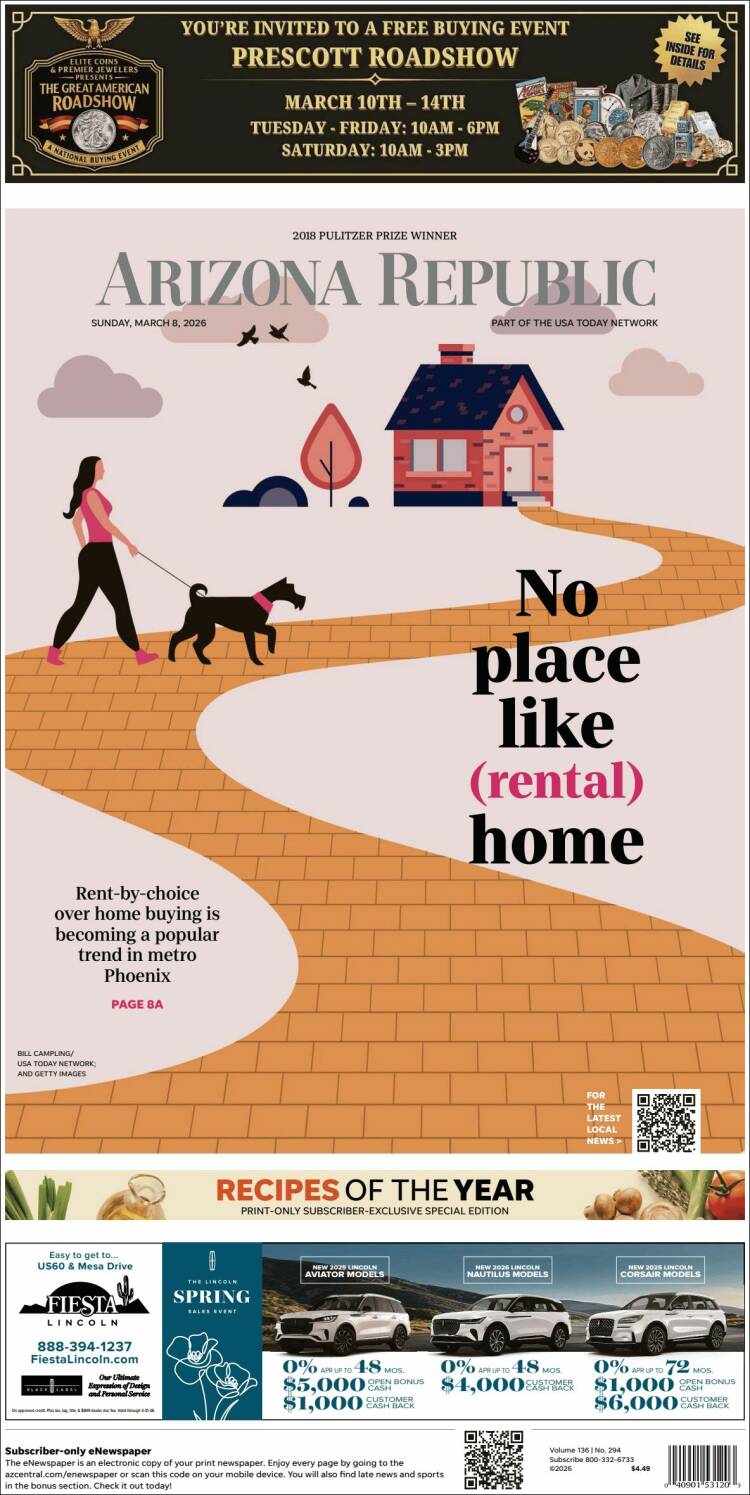 Portada de Arizona Republic News (&Eacute;tats-Unis)