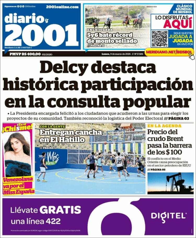 Portada de 2001 - Dosmiluno (Venezuela)