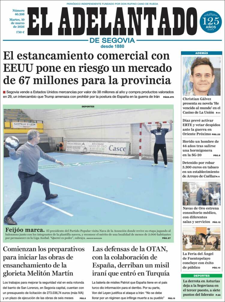 Portada de El Adelantado de Segovia (Espagne)