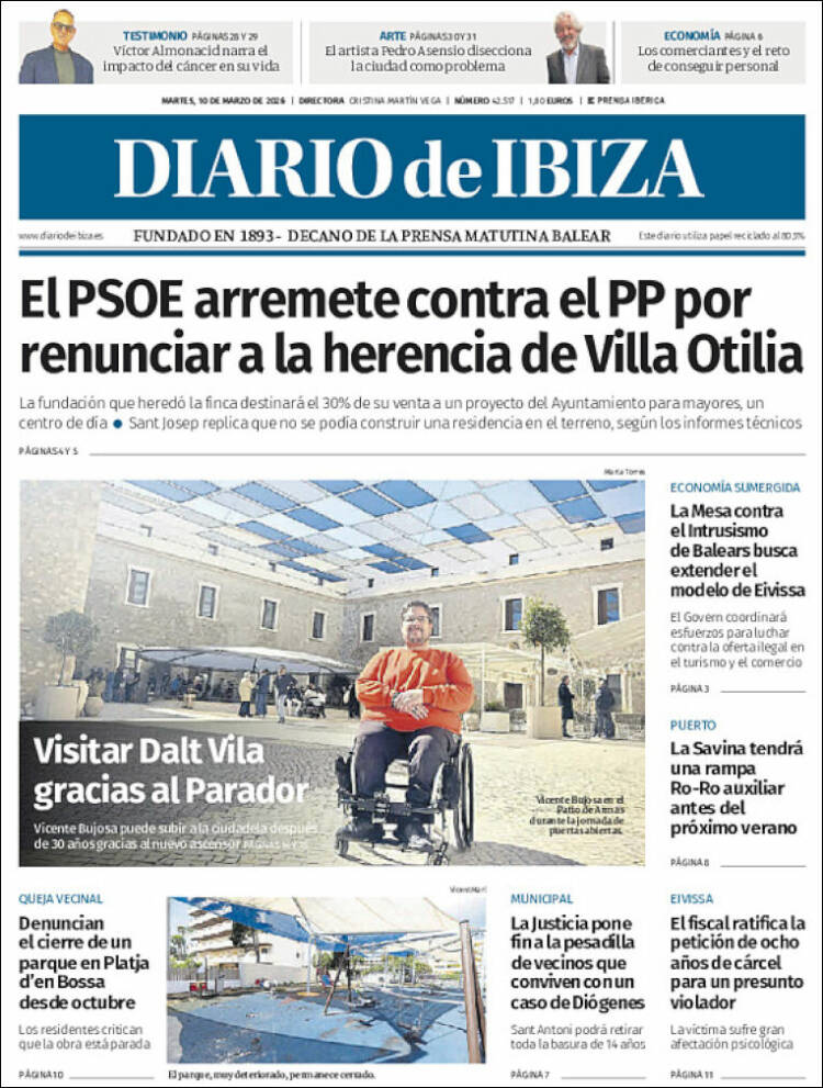 Portada de Diario de Ibiza (Espagne)