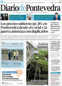 Portada de Diario de Pontevedra (Espagne)