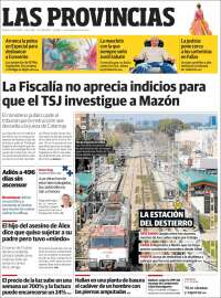 Portada de Las Provincias (Espagne)