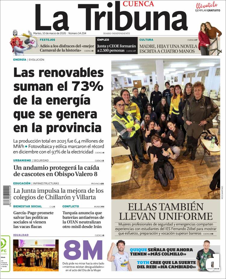 Portada de La Tribuna de Cuenca (Spain)