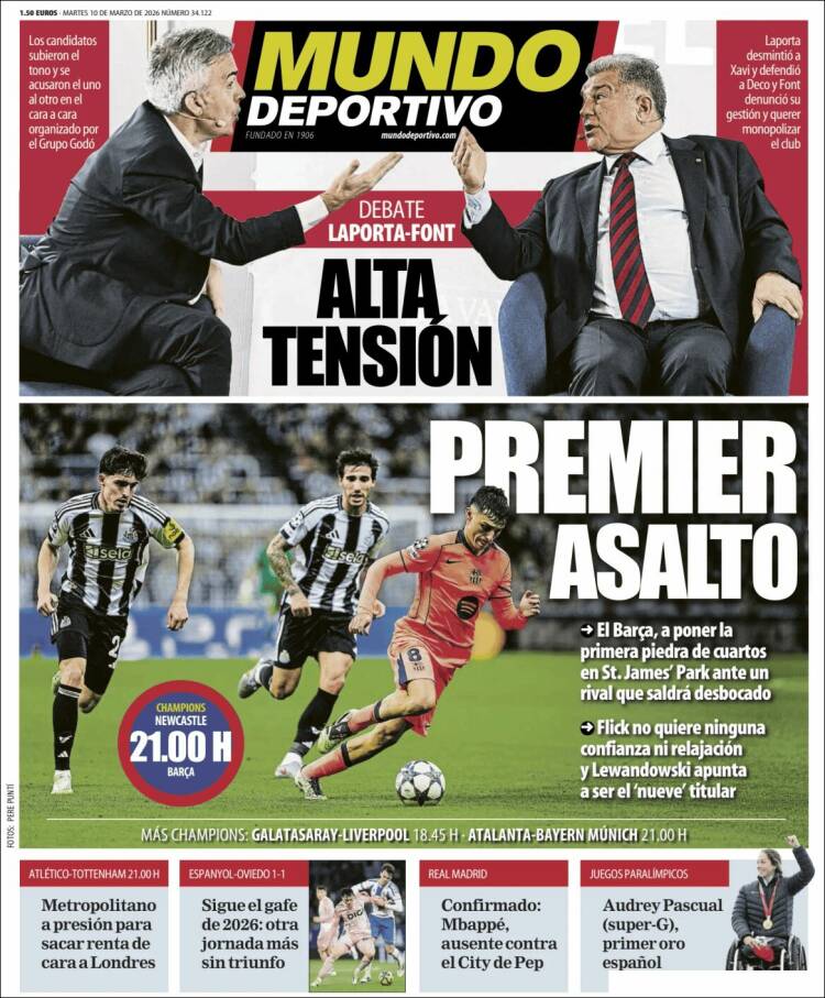 Portada de El Mundo Deportivo (Espagne)