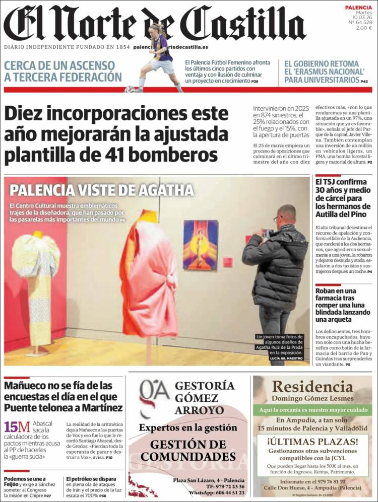 Portada de Norte de Castilla - Palencia (Espagne)