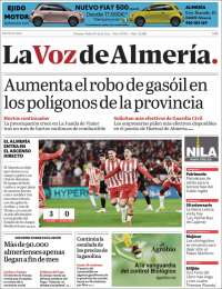 Portada de La Voz de Almería (Espagne)