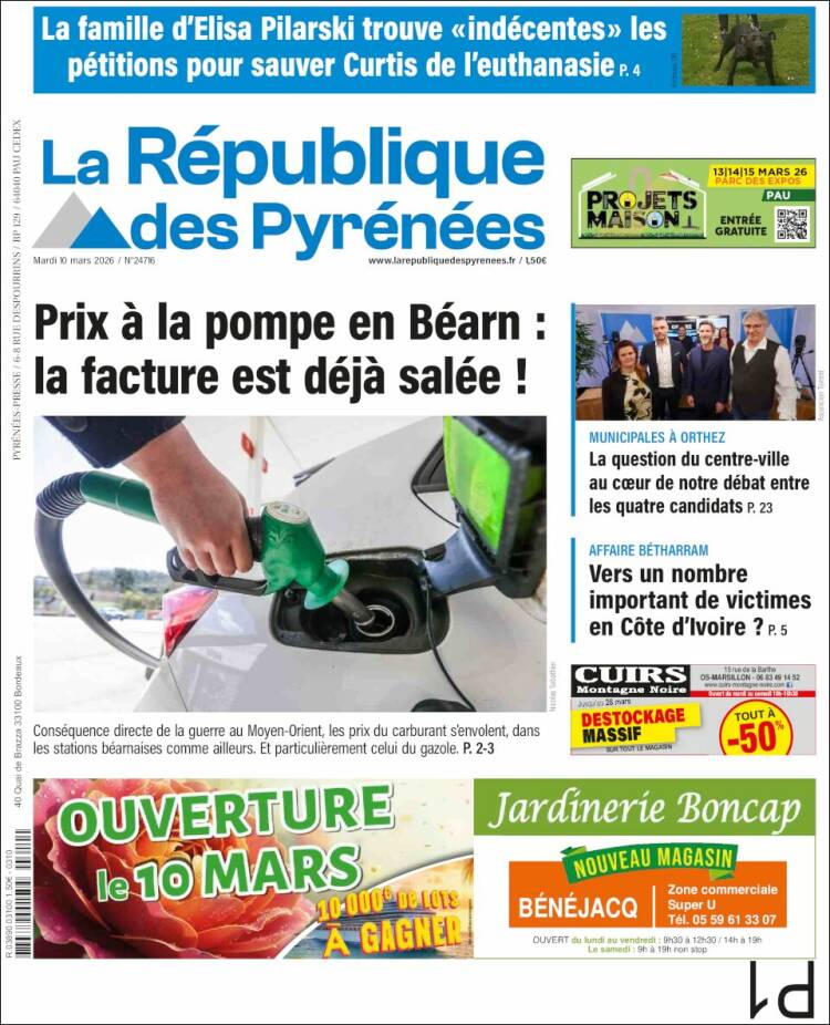 Portada de La République des Pyrénées (France)
