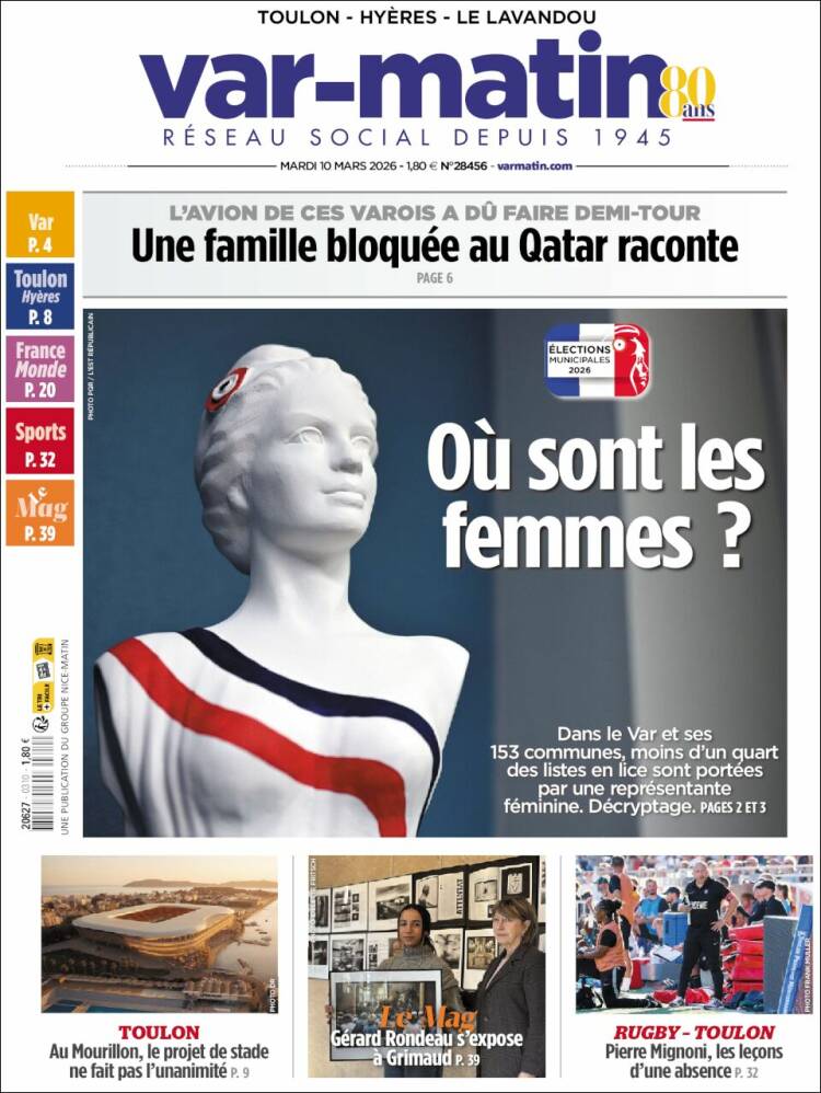 Portada de Var-Matin (France)