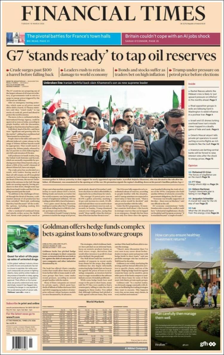 Portada de Financial Times (United Kingdom)