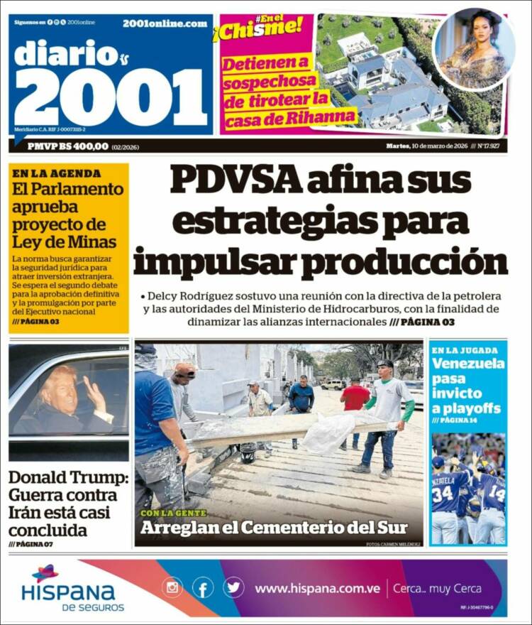 Portada de 2001 - Dosmiluno (Venezuela)