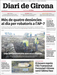 Portada de Diari de Girona (Espagne)